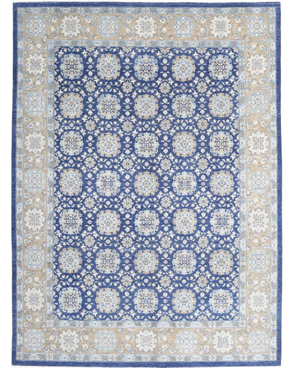 Ziegler 8' 10" X 11' 11" Hand Knotted Wool Rug 8' 10" X 11' 11" (269 X 363) / Blue / Wool