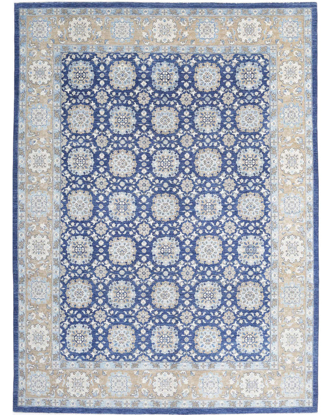 Ziegler 8' 10" X 11' 11" Hand Knotted Wool Rug 8' 10" X 11' 11" (269 X 363) / Blue / Wool
