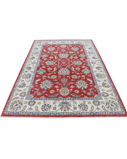 Ziegler 5' 7" X 7' 11" Hand Knotted Wool Rug 5' 7" X 7' 11" (170 X 241) / Red / Wool