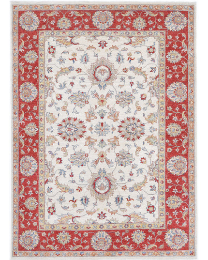 Ziegler 5' 6" X 7' 9" Hand Knotted Wool Rug 5' 6" X 7' 9" (168 X 236) / Ivory / Wool
