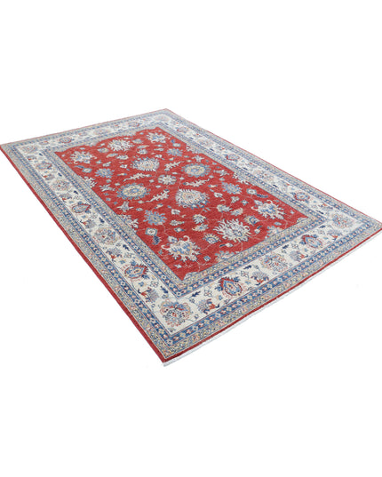 Ziegler 5' 5" X 7' 11" Hand Knotted Wool Rug 5' 5" X 7' 11" (165 X 241) / Red / Wool