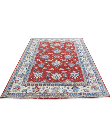Ziegler 5' 5" X 7' 11" Hand Knotted Wool Rug 5' 5" X 7' 11" (165 X 241) / Red / Wool