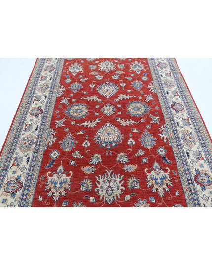 Ziegler 5' 5" X 7' 11" Hand Knotted Wool Rug 5' 5" X 7' 11" (165 X 241) / Red / Wool