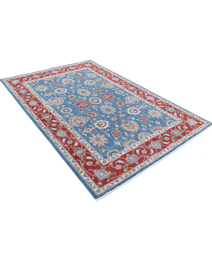 Ziegler 5' 4" X 7' 10" Hand Knotted Wool Rug 5' 4" X 7' 10" (162 X 239) / Blue / Wool