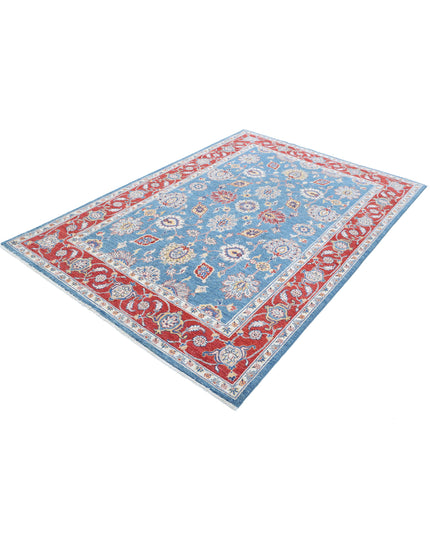 Ziegler 5' 4" X 7' 10" Hand Knotted Wool Rug 5' 4" X 7' 10" (162 X 239) / Blue / Wool