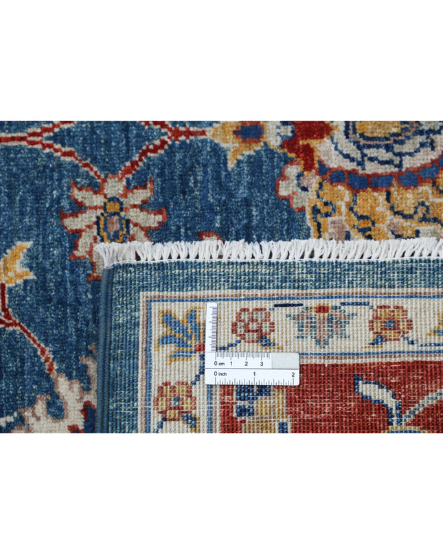 Ziegler 5' 4" X 7' 10" Hand Knotted Wool Rug 5' 4" X 7' 10" (162 X 239) / Blue / Wool