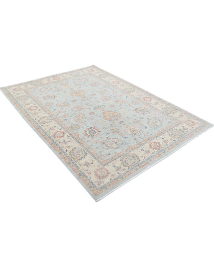 Ziegler 5' 7" X 7' 9" Hand Knotted Wool Rug 5' 7" X 7' 9" (170 X 236) / Blue / Wool