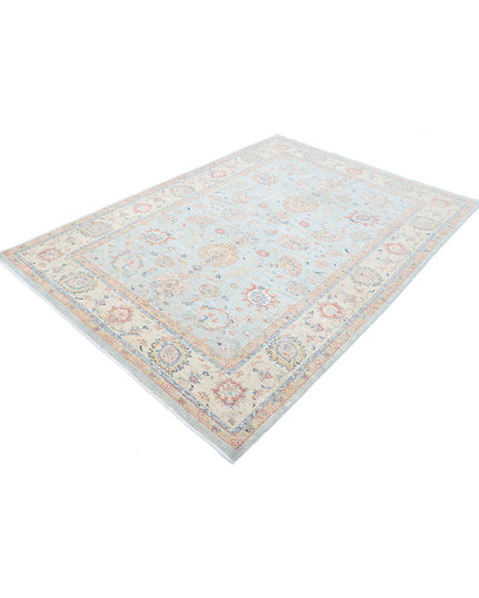 Ziegler 5' 7" X 7' 9" Hand Knotted Wool Rug 5' 7" X 7' 9" (170 X 236) / Blue / Wool