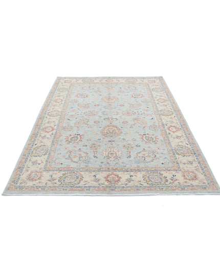 Ziegler 5' 7" X 7' 9" Hand Knotted Wool Rug 5' 7" X 7' 9" (170 X 236) / Blue / Wool