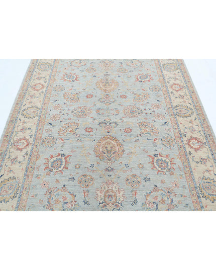 Ziegler 5' 7" X 7' 9" Hand Knotted Wool Rug 5' 7" X 7' 9" (170 X 236) / Blue / Wool