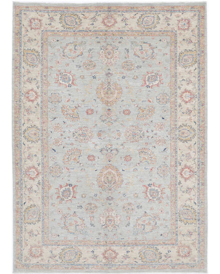 Ziegler 5' 7" X 7' 9" Hand Knotted Wool Rug 5' 7" X 7' 9" (170 X 236) / Blue / Wool