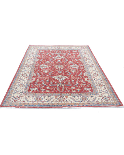 Ziegler 5' 8" X 7' 9" Hand Knotted Wool Rug 5' 8" X 7' 9" (173 X 236) / Red / Wool