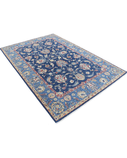 Ziegler 5' 6" X 8' 0" Hand Knotted Wool Rug 5' 6" X 8' 0" (168 X 244) / Blue / Wool