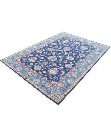 Ziegler 5' 6" X 8' 0" Hand Knotted Wool Rug 5' 6" X 8' 0" (168 X 244) / Blue / Wool