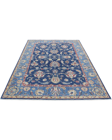 Ziegler 5' 6" X 8' 0" Hand Knotted Wool Rug 5' 6" X 8' 0" (168 X 244) / Blue / Wool