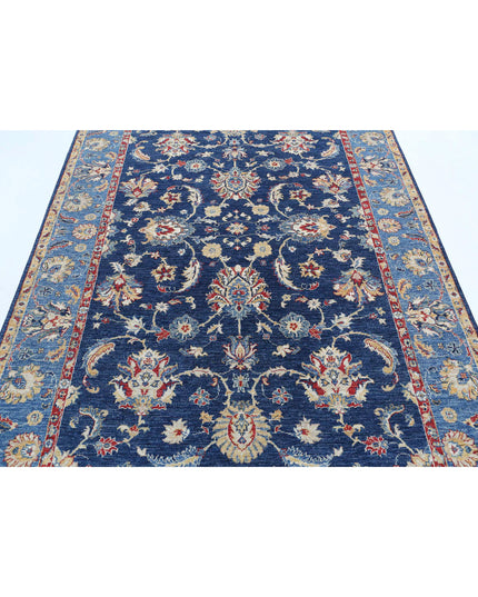 Ziegler 5' 6" X 8' 0" Hand Knotted Wool Rug 5' 6" X 8' 0" (168 X 244) / Blue / Wool