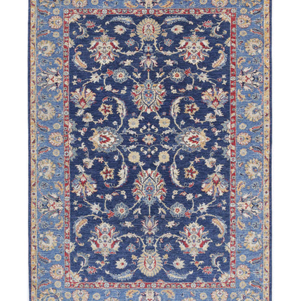Ziegler 5' 6" X 8' 0" Hand Knotted Wool Rug 5' 6" X 8' 0" (168 X 244) / Blue / Wool