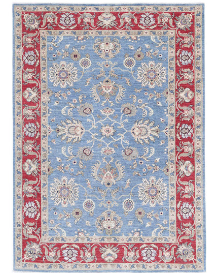 Ziegler 5' 7" X 7' 9" Hand Knotted Wool Rug 5' 7" X 7' 9" (170 X 236) / Blue / Wool