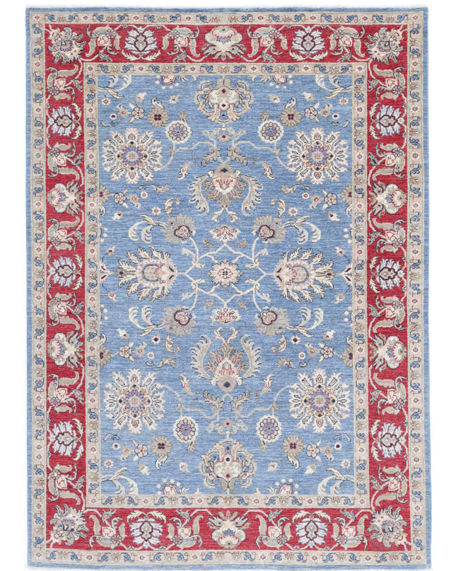 Ziegler 5' 7" X 7' 9" Hand Knotted Wool Rug 5' 7" X 7' 9" (170 X 236) / Blue / Wool