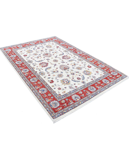 Ziegler 5' 8" X 8' 2" Hand Knotted Wool Rug 5' 8" X 8' 2" (173 X 249) / Ivory / Wool