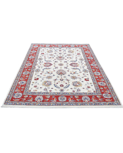 Ziegler 5' 8" X 8' 2" Hand Knotted Wool Rug 5' 8" X 8' 2" (173 X 249) / Ivory / Wool
