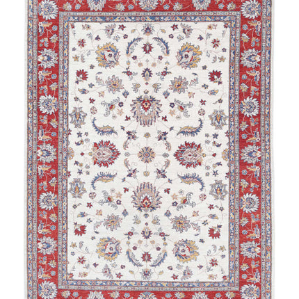 Ziegler 5' 8" X 8' 2" Hand Knotted Wool Rug 5' 8" X 8' 2" (173 X 249) / Ivory / Wool