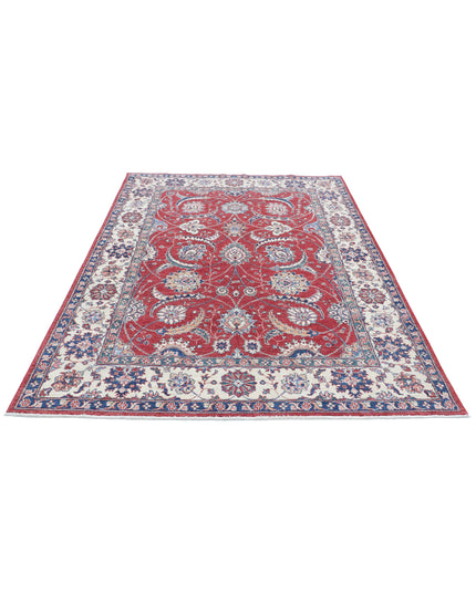 Ziegler 5' 4" X 8' 0" Hand Knotted Wool Rug 5' 4" X 8' 0" (162 X 244) / Red / Wool