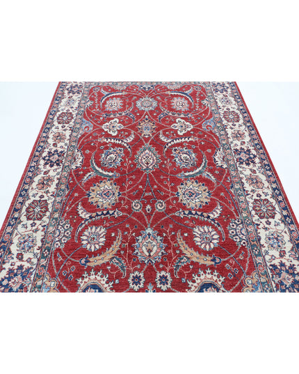 Ziegler 5' 4" X 8' 0" Hand Knotted Wool Rug 5' 4" X 8' 0" (162 X 244) / Red / Wool