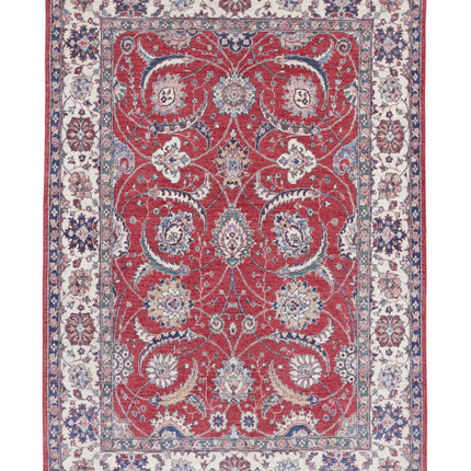 Ziegler 5' 4" X 8' 0" Hand Knotted Wool Rug 5' 4" X 8' 0" (162 X 244) / Red / Wool