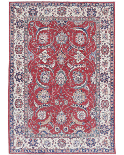Ziegler 5' 4" X 8' 0" Hand Knotted Wool Rug 5' 4" X 8' 0" (162 X 244) / Red / Wool