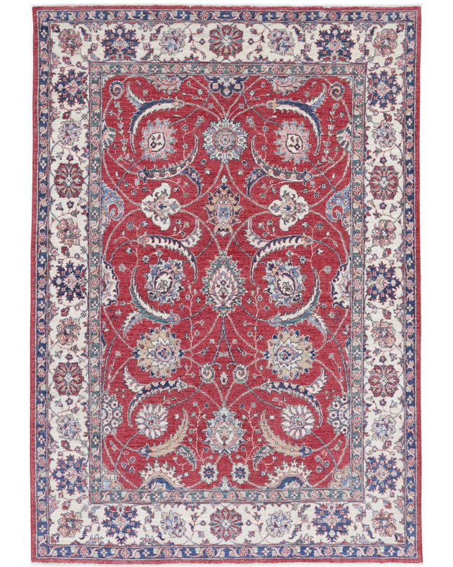 Ziegler 5' 4" X 8' 0" Hand Knotted Wool Rug 5' 4" X 8' 0" (162 X 244) / Red / Wool