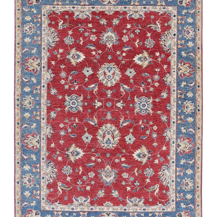 Ziegler 5' 6" X 7' 6" Hand Knotted Wool Rug 5' 6" X 7' 6" (168 X 229) / Red / Wool