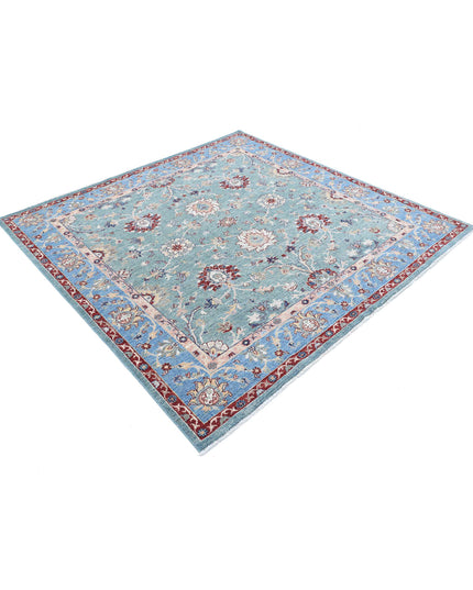 Ziegler 6' 4" X 6' 3" Hand Knotted Wool Rug 6' 4" X 6' 3" (193 X 191) / Green / Wool