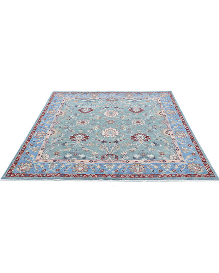 Ziegler 6' 4" X 6' 3" Hand Knotted Wool Rug 6' 4" X 6' 3" (193 X 191) / Green / Wool