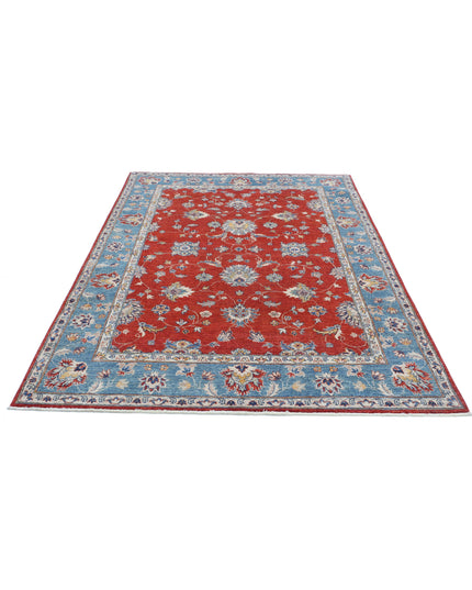 Ziegler 5' 5" X 7' 10" Hand Knotted Wool Rug 5' 5" X 7' 10" (165 X 239) / Red / Wool