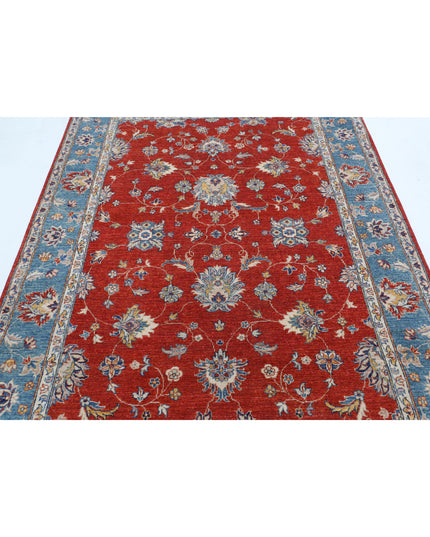 Ziegler 5' 5" X 7' 10" Hand Knotted Wool Rug 5' 5" X 7' 10" (165 X 239) / Red / Wool