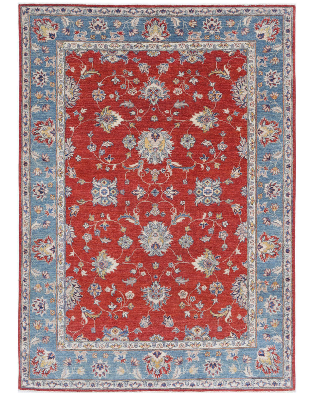 Ziegler 5' 5" X 7' 10" Hand Knotted Wool Rug 5' 5" X 7' 10" (165 X 239) / Red / Wool