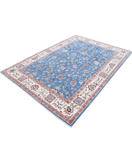 Ziegler 5' 6" X 7' 9" Hand Knotted Wool Rug 5' 6" X 7' 9" (168 X 236) / Blue / Wool