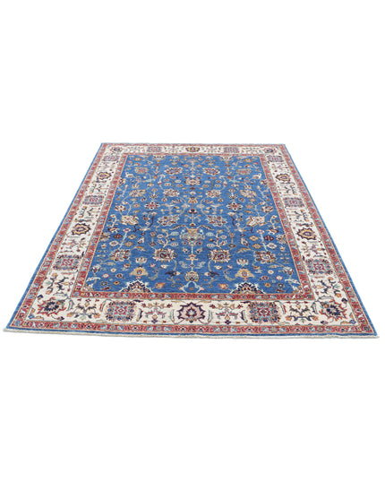 Ziegler 5' 6" X 7' 9" Hand Knotted Wool Rug 5' 6" X 7' 9" (168 X 236) / Blue / Wool