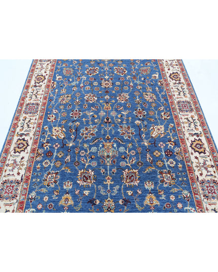 Ziegler 5' 6" X 7' 9" Hand Knotted Wool Rug 5' 6" X 7' 9" (168 X 236) / Blue / Wool