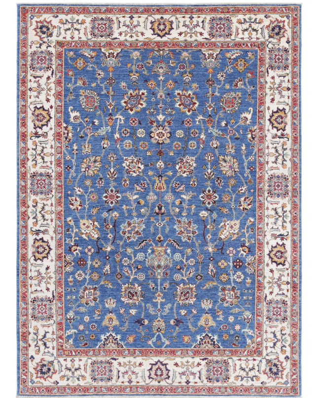 Ziegler 5' 6" X 7' 9" Hand Knotted Wool Rug 5' 6" X 7' 9" (168 X 236) / Blue / Wool