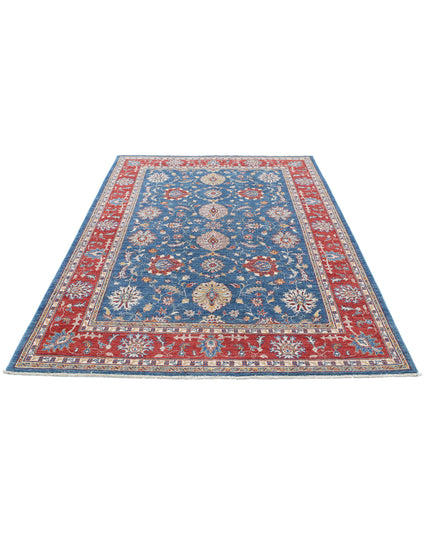 Ziegler 5' 7" X 7' 8" Hand Knotted Wool Rug 5' 7" X 7' 8" (170 X 234) / Blue / Wool
