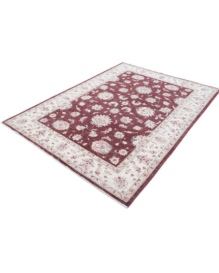 Ziegler 5' 7" X 7' 7" Hand Knotted Wool Rug 5' 7" X 7' 7" (170 X 231) / Burgundy / Wool