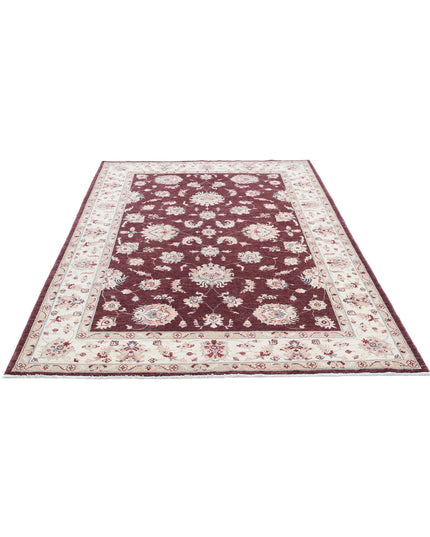 Ziegler 5' 7" X 7' 7" Hand Knotted Wool Rug 5' 7" X 7' 7" (170 X 231) / Burgundy / Wool
