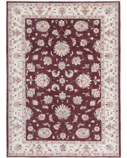 Ziegler 5' 7" X 7' 7" Hand Knotted Wool Rug 5' 7" X 7' 7" (170 X 231) / Burgundy / Wool