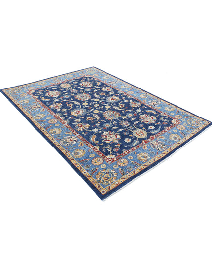 Ziegler 5' 8" X 7' 10" Hand Knotted Wool Rug 5' 8" X 7' 10" (173 X 239) / Blue / Wool