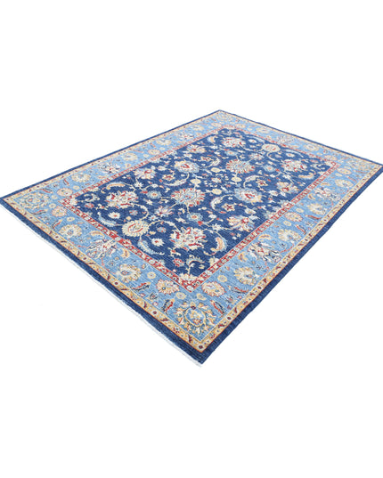 Ziegler 5' 8" X 7' 10" Hand Knotted Wool Rug 5' 8" X 7' 10" (173 X 239) / Blue / Wool
