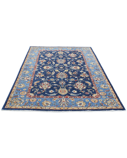 Ziegler 5' 8" X 7' 10" Hand Knotted Wool Rug 5' 8" X 7' 10" (173 X 239) / Blue / Wool