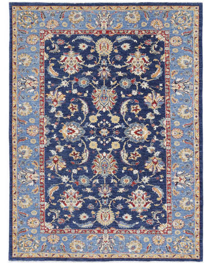 Ziegler 5' 8" X 7' 10" Hand Knotted Wool Rug 5' 8" X 7' 10" (173 X 239) / Blue / Wool