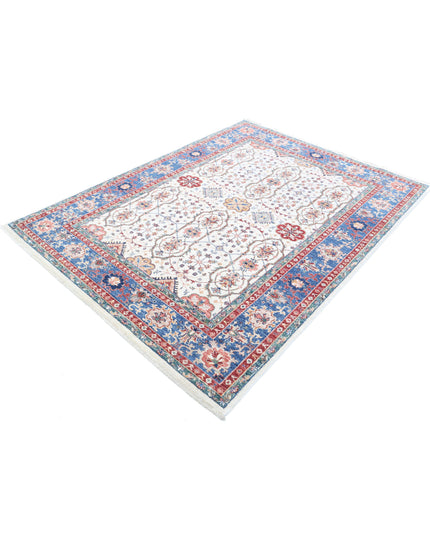 Ziegler 5' 6" X 7' 6" Hand Knotted Wool Rug 5' 6" X 7' 6" (168 X 229) / Ivory / Wool